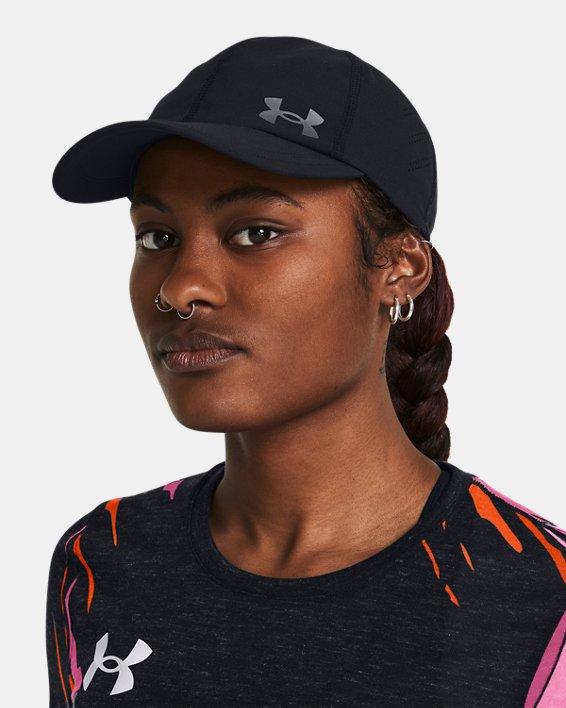 Women's UA Launch Adjustable Cap, Black, pdpMainDesktop image number 2